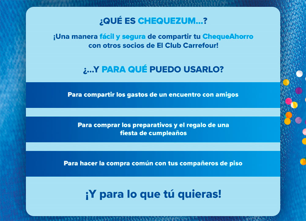 llega el chequezum puedes compartir tu cheque ahorro bp y carrefour