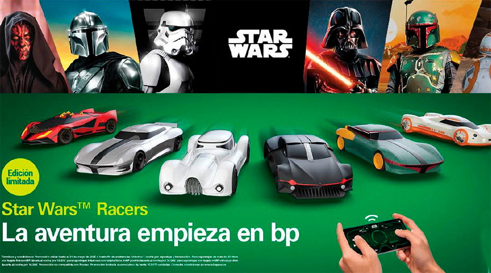 promocion en bp coches de star wars racers