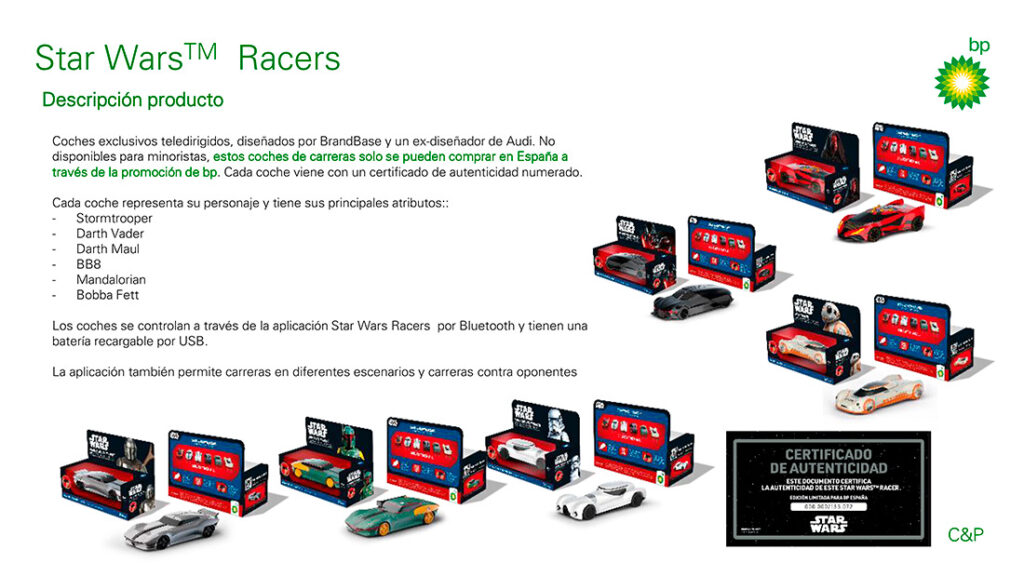 promocion exclusiva bp star wars racers